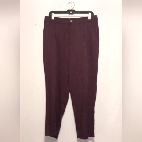 LOFT Deep Burgundy Women's Trousers - Picture 1 of 6